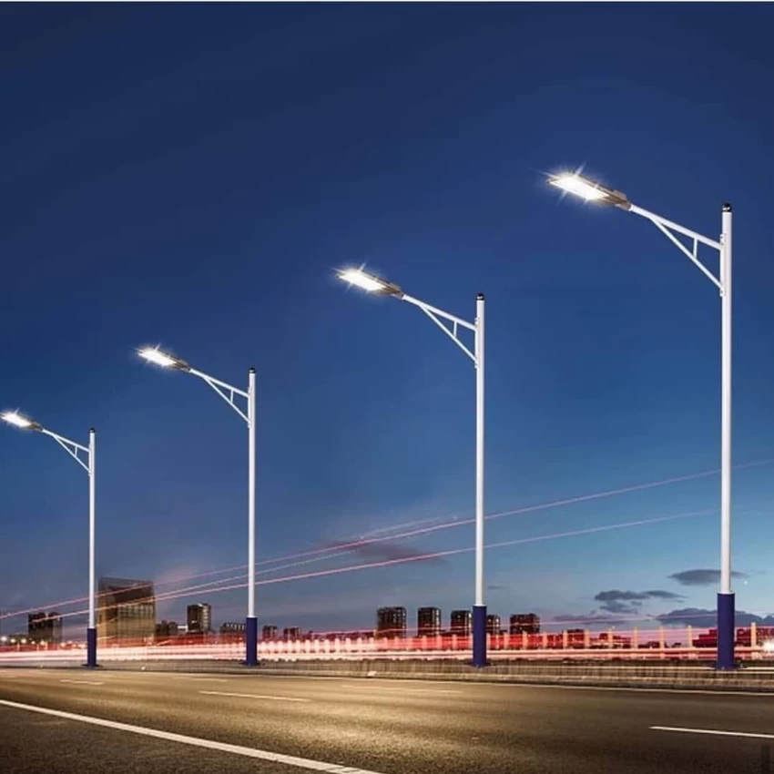 Street lights across Keshav Kunj villas in Surat ensure safety and visibility at night within the community